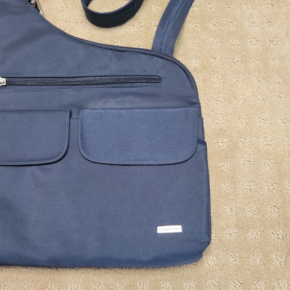 Travelon Anti-Theft Classic Crossbody Security Travel Bag Purse Midnight - Blue - Picture 2 of 14